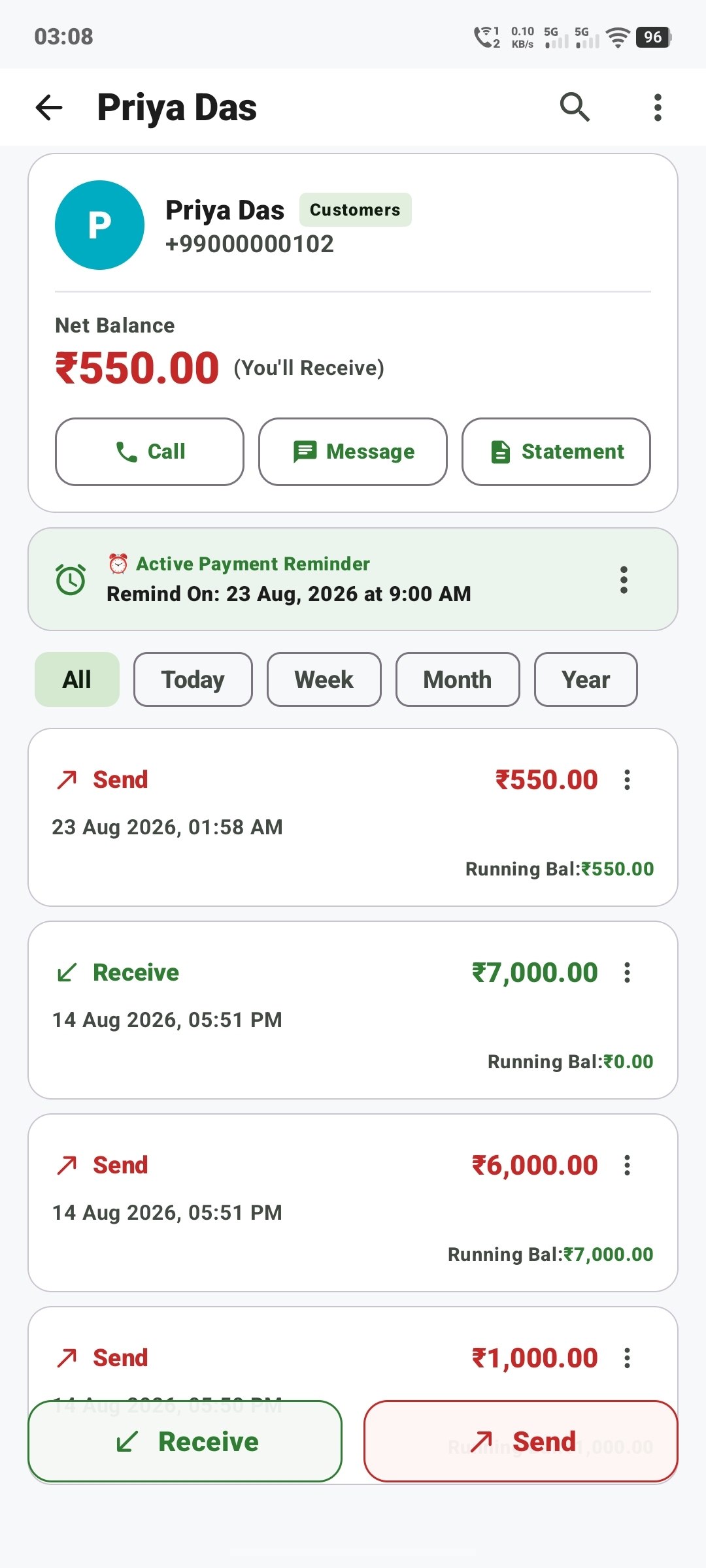 Customer Ledger