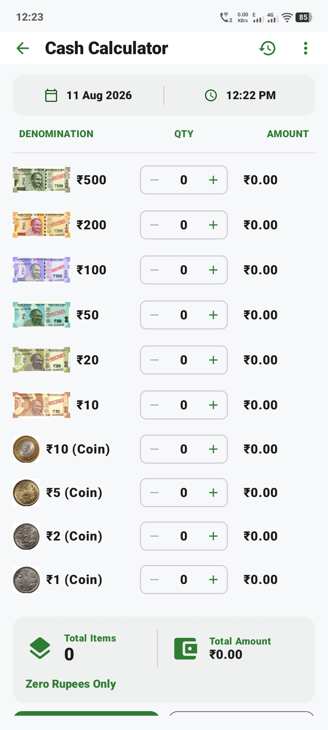 Cash Calculator